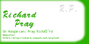 richard pray business card